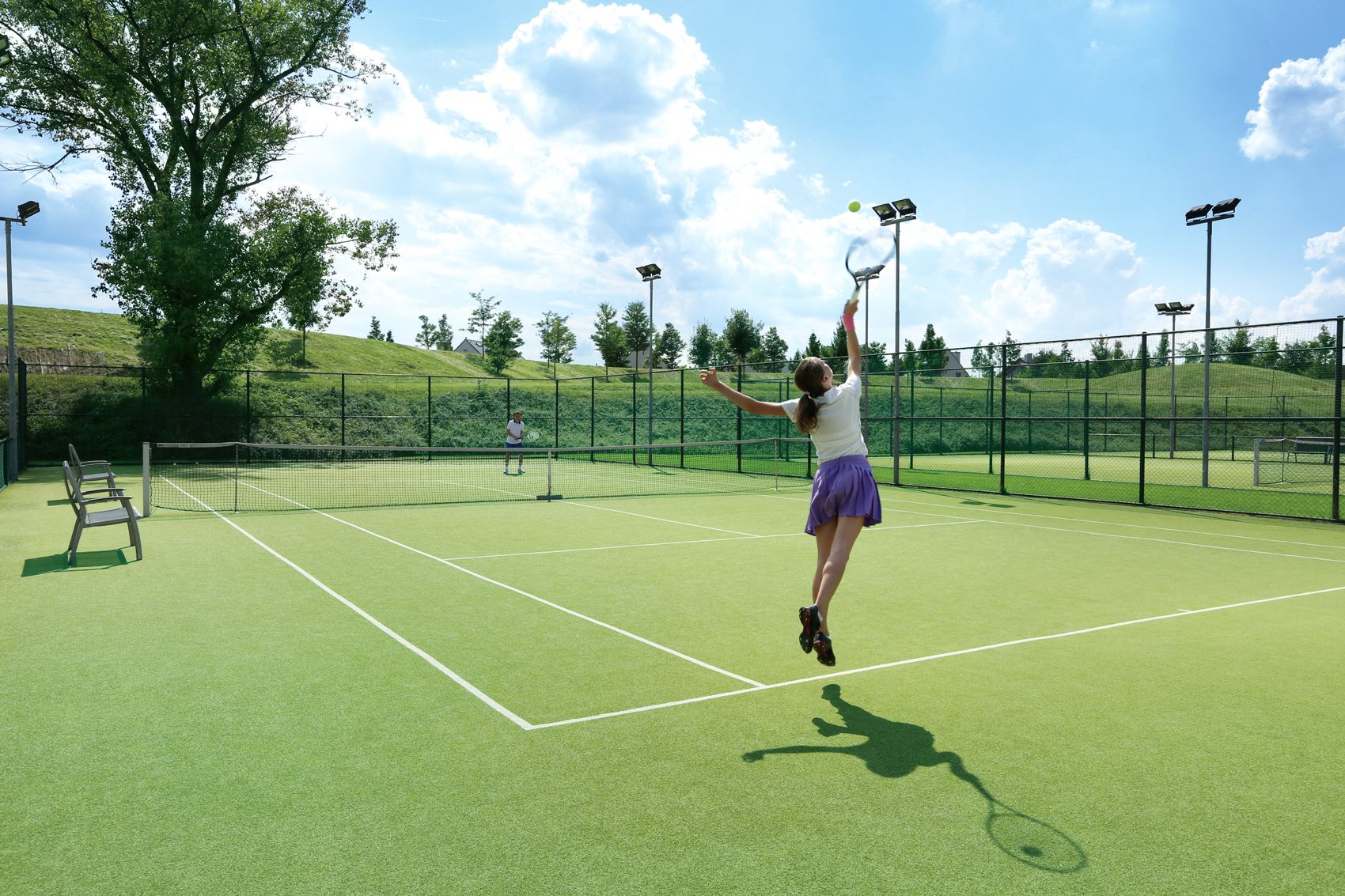 Court de tennis extérieur